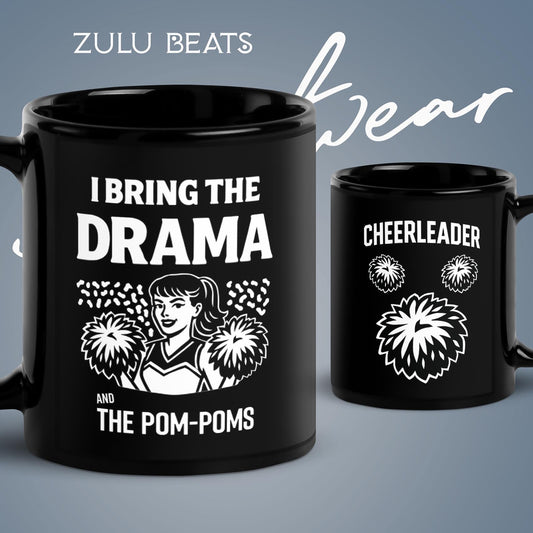 Cheerleader Black Glossy Mug